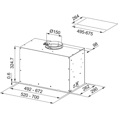 Okap Franke Box Flush Evo FBFE XS A70 Inox