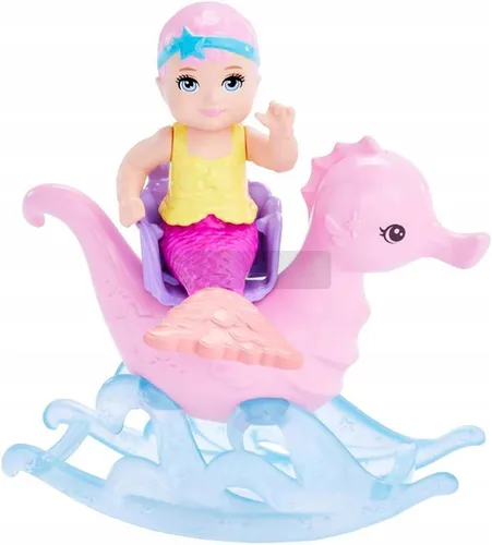 LALKA BARBIE SYRENKA OPIEKA NAD MAŁĄ SYRENKĄ zestaw dla dzieci +3 lata HLC30