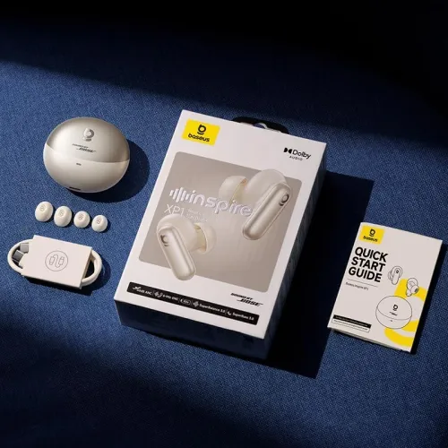 Słuchawki bezprzewodowe Baseus Inspire XP1 Sound by Bose ANC Dokanałowe Bluetooth 6.1 Biały