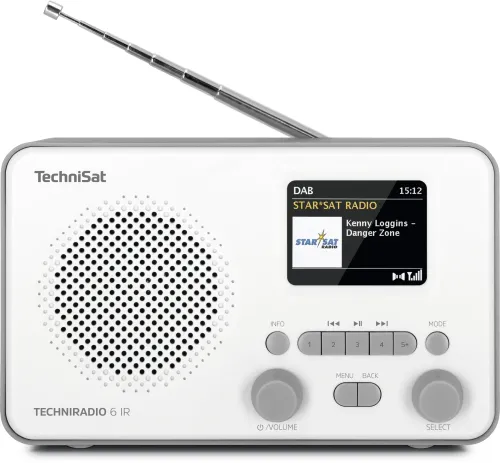 Radioodbiornik TechniSat TechniRadio 6 IR Radio FM DAB+ Internetowe Bluetooth Biało-szary