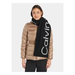Calvin Klein eșarfă Logo Reverso Tonal eșarfă 40x180 K60K611117 CK Negru BAX