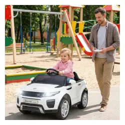 Samochód dla dziecka BAMBI RACER Land Rover Suv Jeep 1 osobowy Błyszczący Biały