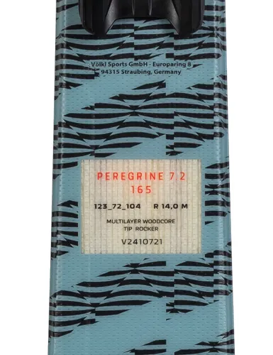 Narty zjazdowe VÖLKL PEREGRINE 7.2 + wiązanie MARKER FDT 10 z GRIP WALK 2025 - Długość (cm) - 172