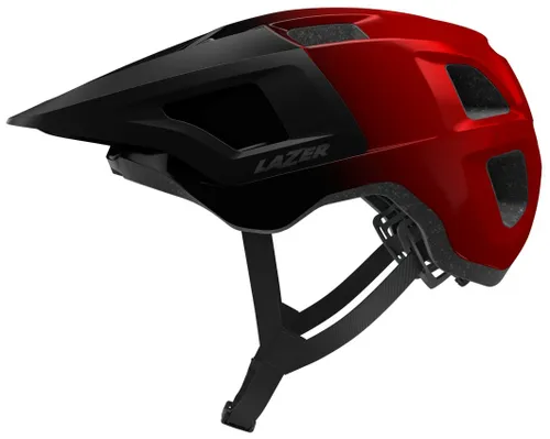 Kask rowerowy LAZER Lupo KinetiCore Czarno-czerwony MTB (rozmiar uniwersalny)