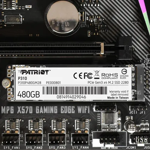 Dysk Patriot P310 480GB PCIe Gen3 x4