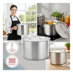 Garnek Gastronomiczny Z Pokrywą Stalową Ø38Cm 27L Kinghoff Kh-2025