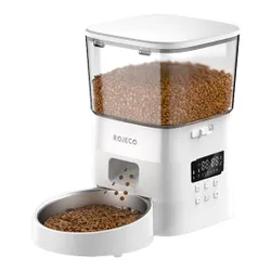 Dozownik karmy ROJECO 2L Button Version Automatic Smart Pet Feeder Biały