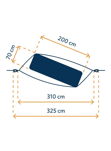 Hamak turystyczny Ticket To The Moon Mat navy blue