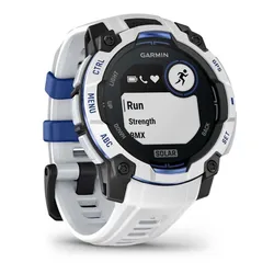 Smartwatch GARMIN Instinct 3 45mm Solar Biały + pasek biało-niebieski