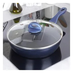 Patelnia diamentowa nieprzywierająca ze szklaną pokrywką DIAMANT 28 cm