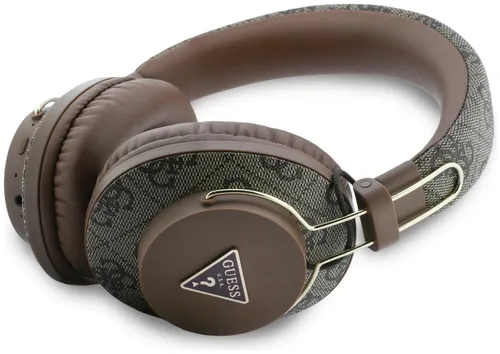 Słuchawki nauszne GUESS Triangle Logo Bluetooth ENC Brązowy