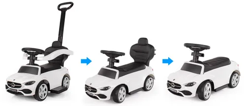 Jeździk Mercedes 4w1 chodzik, pchacz c-class 63 amg, jeździdełko dla dzieci, autko
