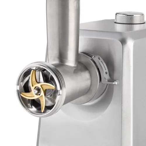 Maszynka do mięsa Caso Germany FW2500 2500W 3 sitka Nasadka do formowania ciastek Srebrny