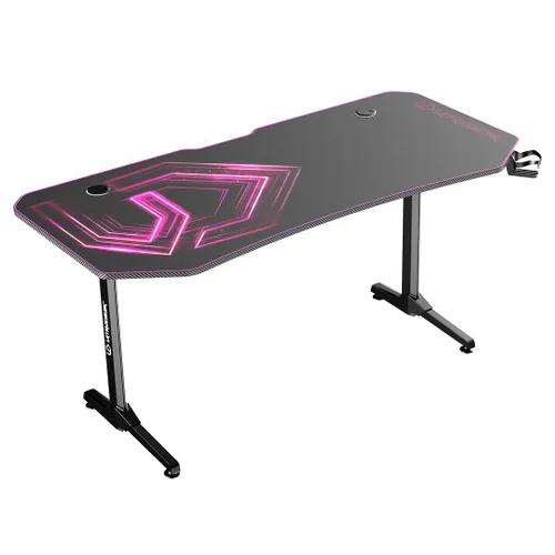 Biurko Ultradesk FRAG XXL 160cm Czarno-różowy