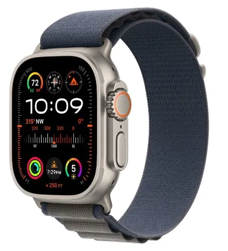 Apple Watch Ultra 2 GPS + сотовый 49 мм Титан + синий браслет Alpine (M)