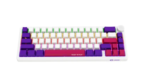 Klawiatura mechaniczna Lorgar KBP70MW Toxic Purple Biały