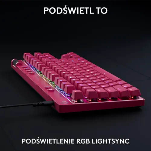 Klawiatura Logitech Pro X TKL Rapid Różowy