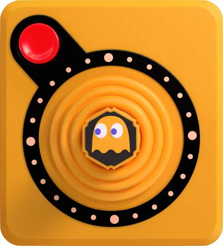 Joystick Atari CX40+ Pac-Man Edition do Atari 2600+ / 7800+ Bezprzewodowy Pomarańczowy