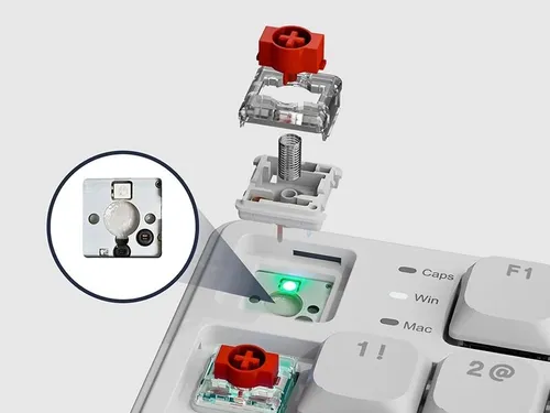 Klawiatura ROYAL KLUDGE RK N80 Pearly Dawn Red Switch