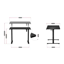 Biurko gamingowe HUZARO Hero 7.9 Czarny