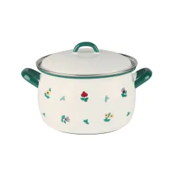 RIESS Country Gmundner Streublumen 2,5 l - garnek emaliowany z pokrywką