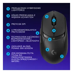 Myszka gamingowa Logitech G309 Lightspeed Czarny