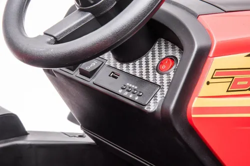 Duży Traktor Na Akumulator Dla Dziecka Blt-206 Przyczepa 24V 2X200W Pilot LED Eva Pasy Bluetooth