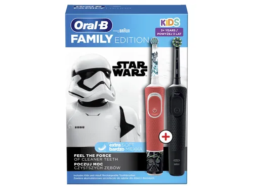 Oral-B Kids Star Wars Elektrikli Diş Fırçası + D103 Canlılık Pro BLK