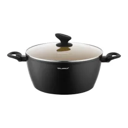 Garnek aluminiowy nieprzywierający z pokrywką FLORINA AMVEGAN 4,8 l
