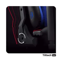 Fotel Diablo Chairs X-Player 2.0 Normal Size Gamingowy do 160kg Skóra ECO Tkanina Czarno-niebieski
