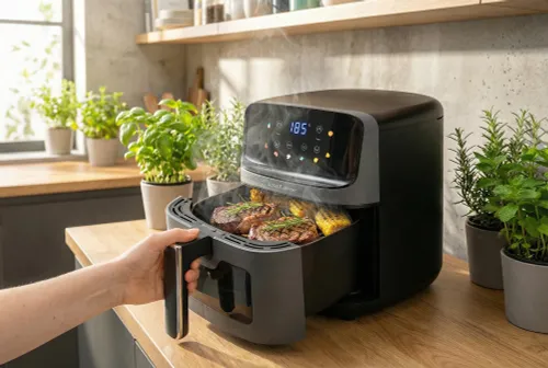 Air Fryer Frytkownica beztłuszczowa GÖTZE & JENSEN AF300T 4.5l z okienkiem do obserwacji postępów gotowania