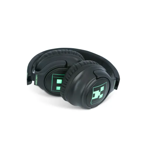 Słuchawki bezprzewodowe z mikrofonem OTL Technologies Minecraft Wireless LED Nauszne Zielony