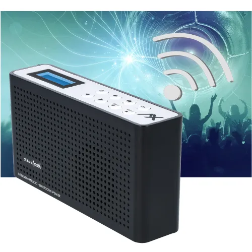 Radioodbiornik Opticum Sound Path Lite Radio FM Internetowe Wi-Fi Bluetooth Czarny