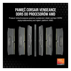 Pamięć RAM Corsair Vengeance DDR5 48GB (2x24GB) 7000 CL40 Czarny