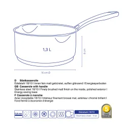 KELA Flavoria 1,3 l - rondel ze stali nierdzewnej