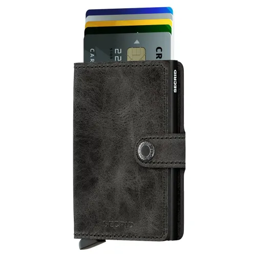 RFID Cüzdan Koruma Gizli Miniwallet Vintage-siyah