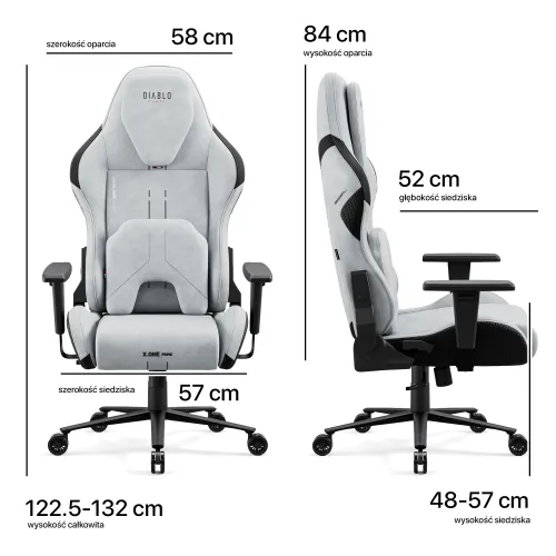 Fotel DIABLO CHAIRS X-One 2.0 Prime Szary