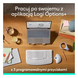Myszka Logitech M575S bezprzewodowa biała