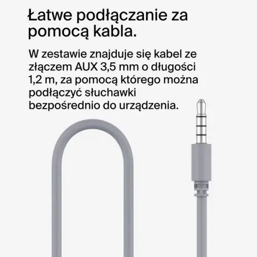 Słuchawki bezprzewodowe Belkin Soundform Mini dla dzieci Nauszne Bluetooth 5.3 Biały