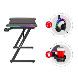Biurko gamingowe HUZARO Hero 3.3 RGB Czarny