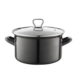 Garnek emaliowany z pokrywką EMALIA POLSKA PLESZEW METALICO 3,3 l