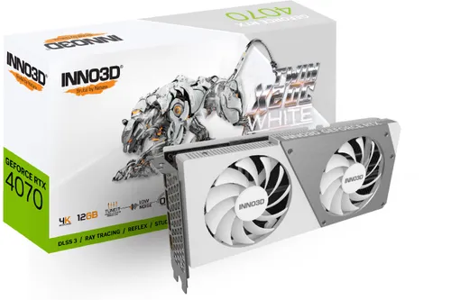 Karta graficzna Inno3D GeForce RTX 4070 Twin X2 OC White 12GB GDDR6X 192bit DLSS