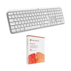 Klawiatura LOGITECH MX Keys S for Mac Jasnoszary + Program MICROSOFT 365 Personal