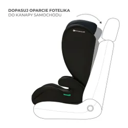 Fotelik samochodowy KINDERKRAFT I-Spark I-Size 2w1 100-150 cm (9-36 kg) Czarny