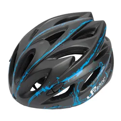 Kask rowerowy URBAN PRIME UP-HLM-EBK-BB Czarno-niebieski MTB (rozmiar L) + Magnetyczne okulary przeciwsłoneczne
