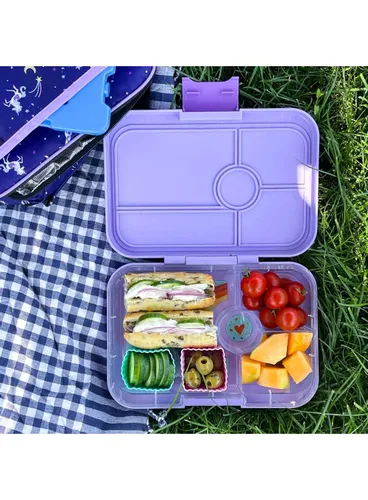 Lunchbox pojemnik na śniadanie XL Yumbox Tapas 4 - Seville purple / rainbow