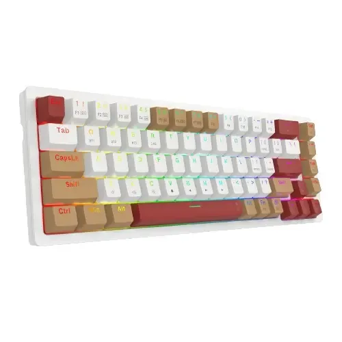 Klawiatura mechaniczna Redragon Rammus K677 Pro Brown Switch Biało-brązowy