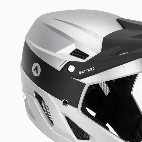 Kask rowerowy ATTABO State 1.0 full face srebrny
