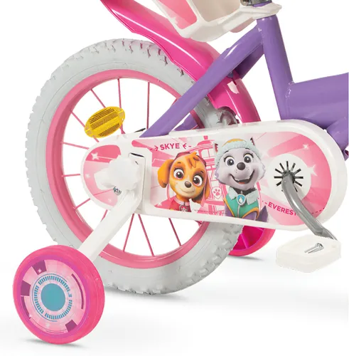 Rower dziecięcy NICKELODEON Psi Patrol 14 cali dla dziewczynki Fioletowy