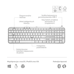 Klawiatura membranowa Logitech MX Keys S - szary